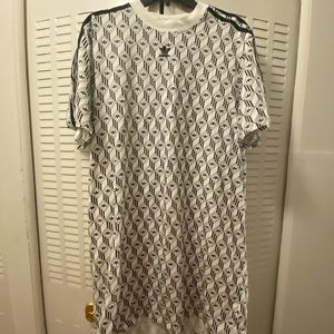 Black and white pattern adidas dress